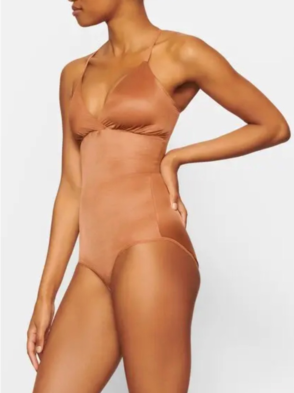 SKIMS Simply Bare Bodysuit Brief Bronze Medium